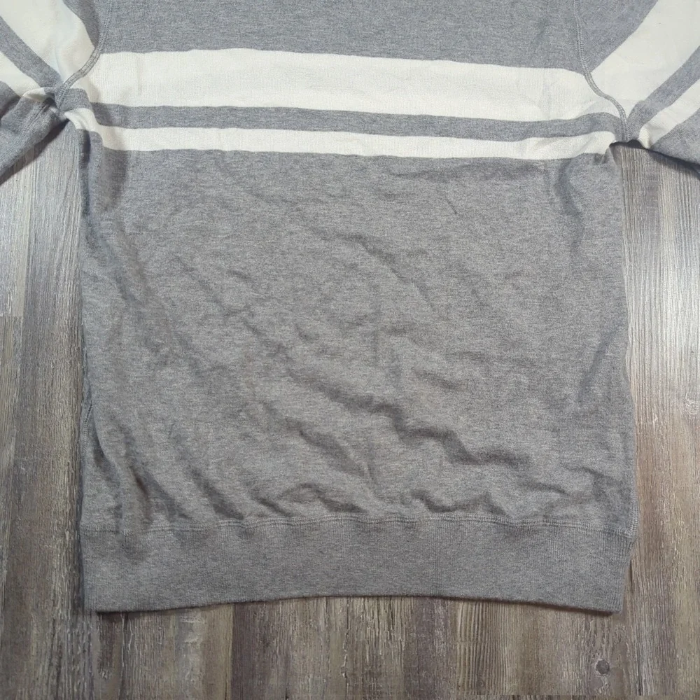 FootJoy x Todd Snyder Sweater Men's Small Grey White Striped Cashmere Blend
